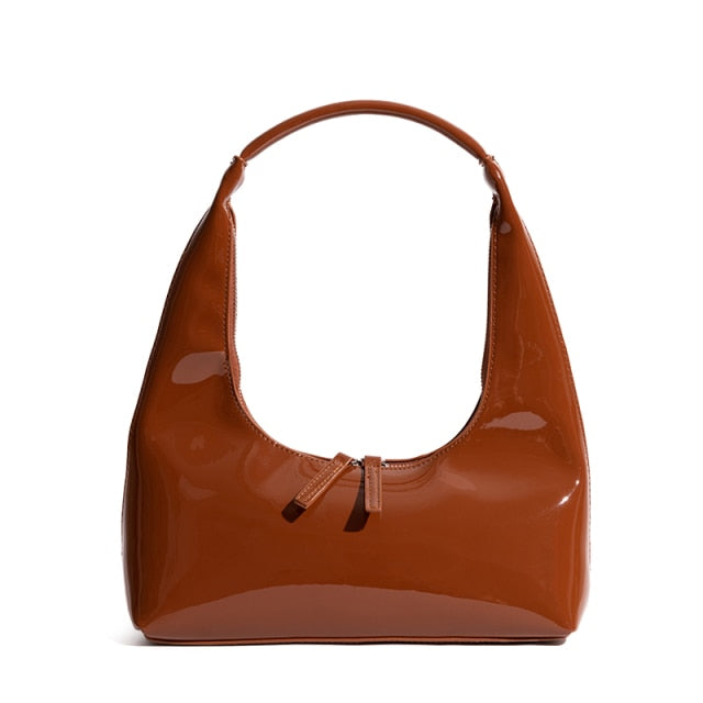 Faux Leather Vintage Underarm Tote Handbag